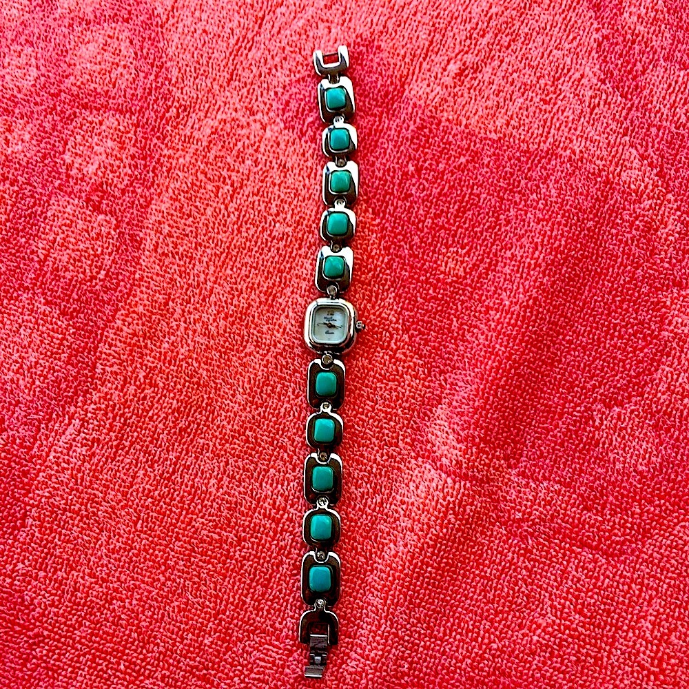 Marcel turquoise sterling and stainless watch